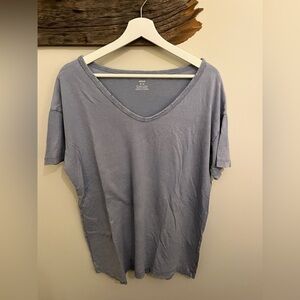 Aerie Light Blue V-neck Tee